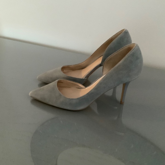 WHBM grey suede D’Orsay pumps - Picture 10 of 13
